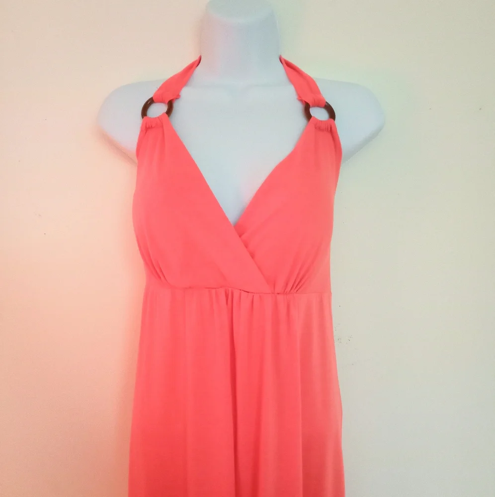 NWT🎁FREE GIFT INCLUDED🎁Midi Dress Push-Up Pads Bra, Strap Neck Halter Summer - Picture 12 of 16